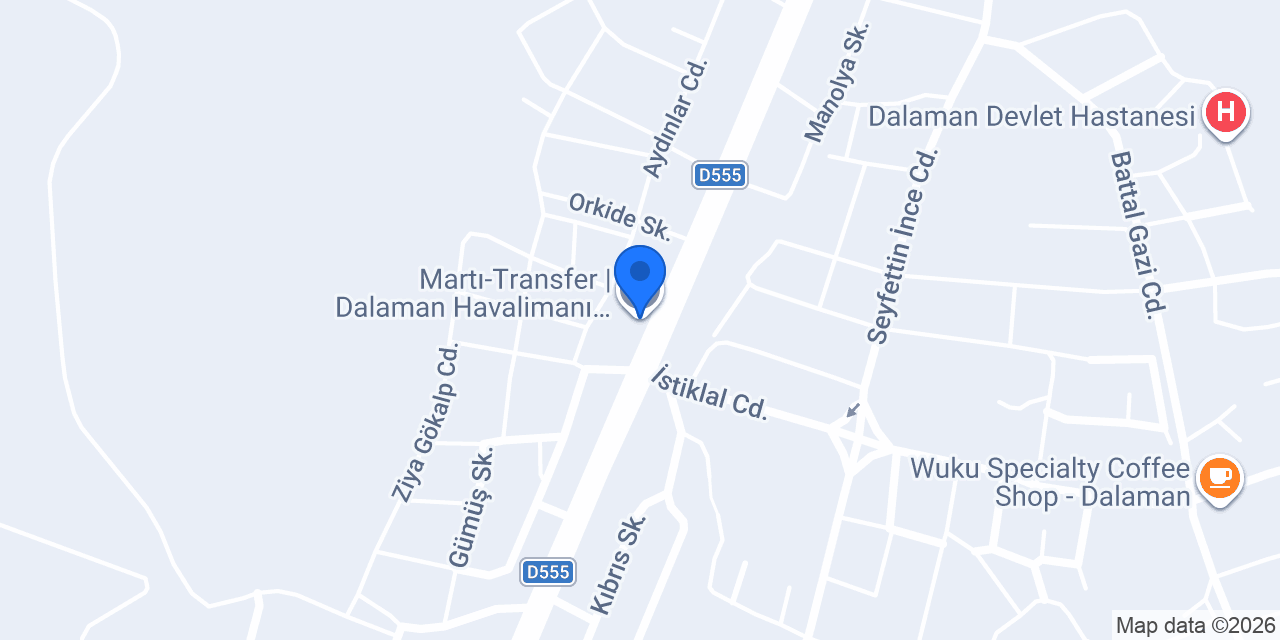 Martı-Transfer | Dalaman Havalimanı Transfer Hizmeti konumu