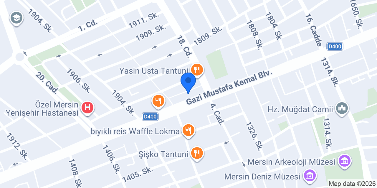 Mersin Mesut Sezer Sürücü Kursu konumu