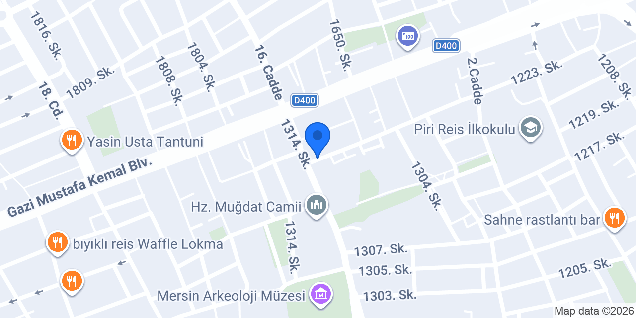 Mersin Çiçekçilik konumu