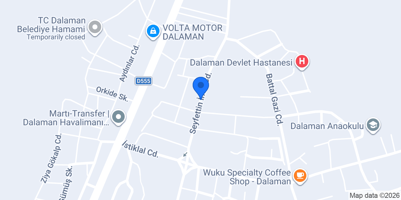 Ekinci Apart Otel Dalaman konumu