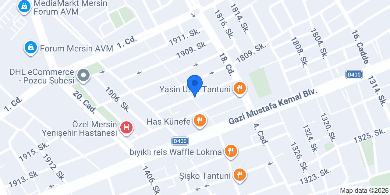 TÜRKKEP Mersin Başvuru Merkezi konumu