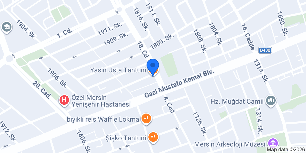 Yasin Usta Tantuni konumu