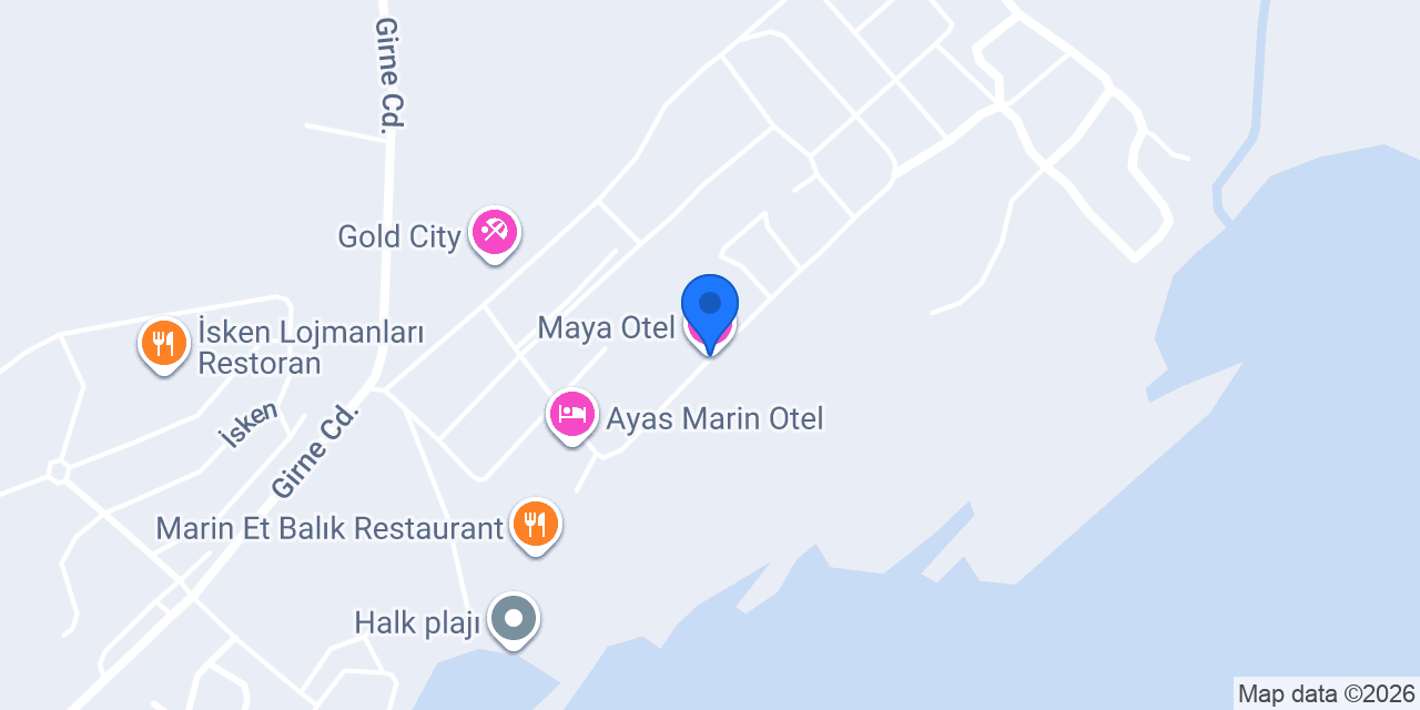 Maya Otel konumu