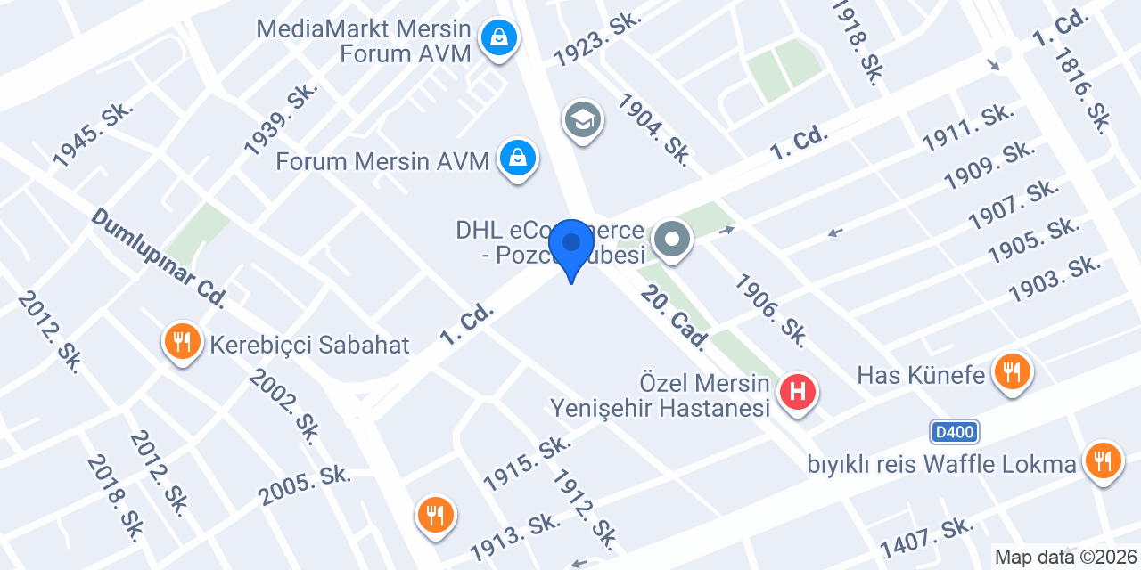 Çilek Konsept Mersin Forum Avm konumu
