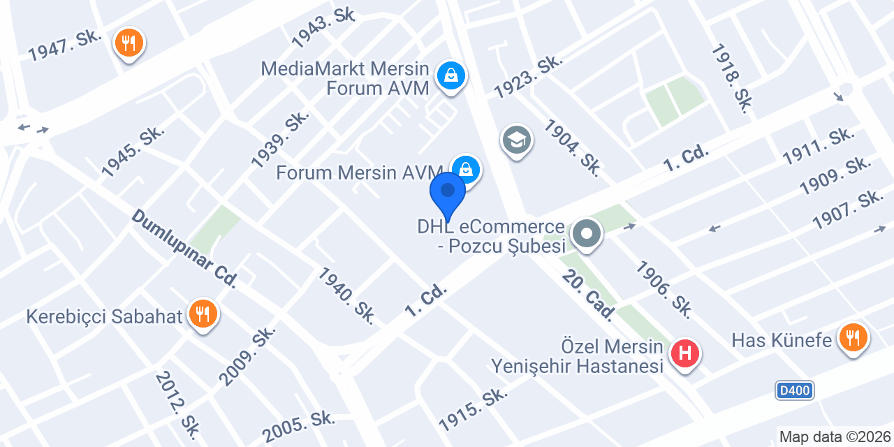 MADO Mersin Forum Avm konumu