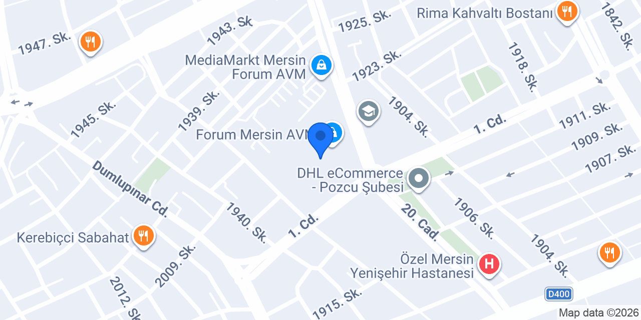 Konyalı Saat Forum Mersin AVM konumu