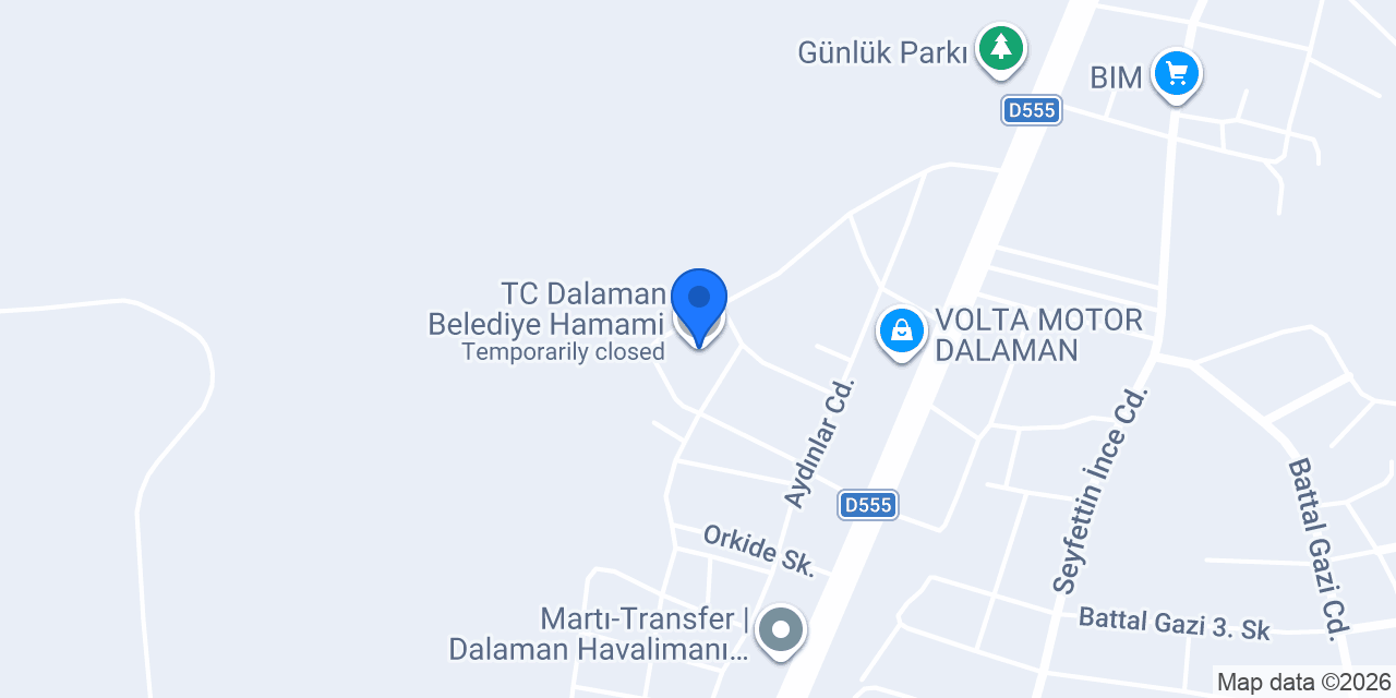 T.C. Dalaman Belediye Hamami konumu