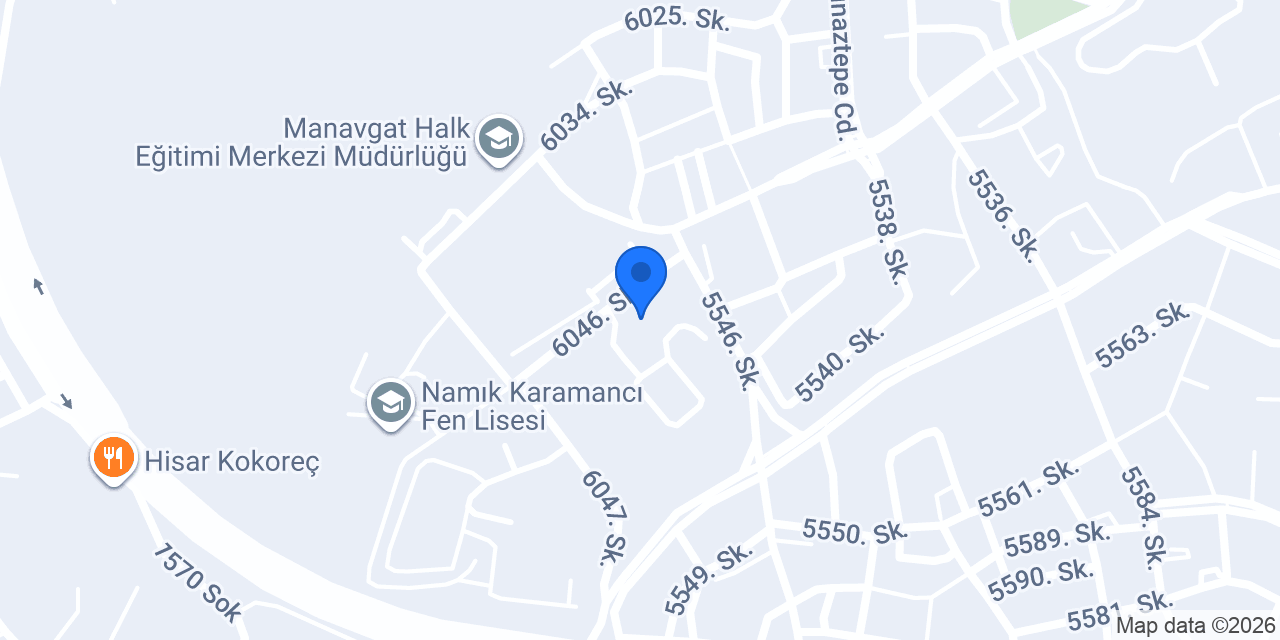 Manavgat Anadolu Lisesi konumu