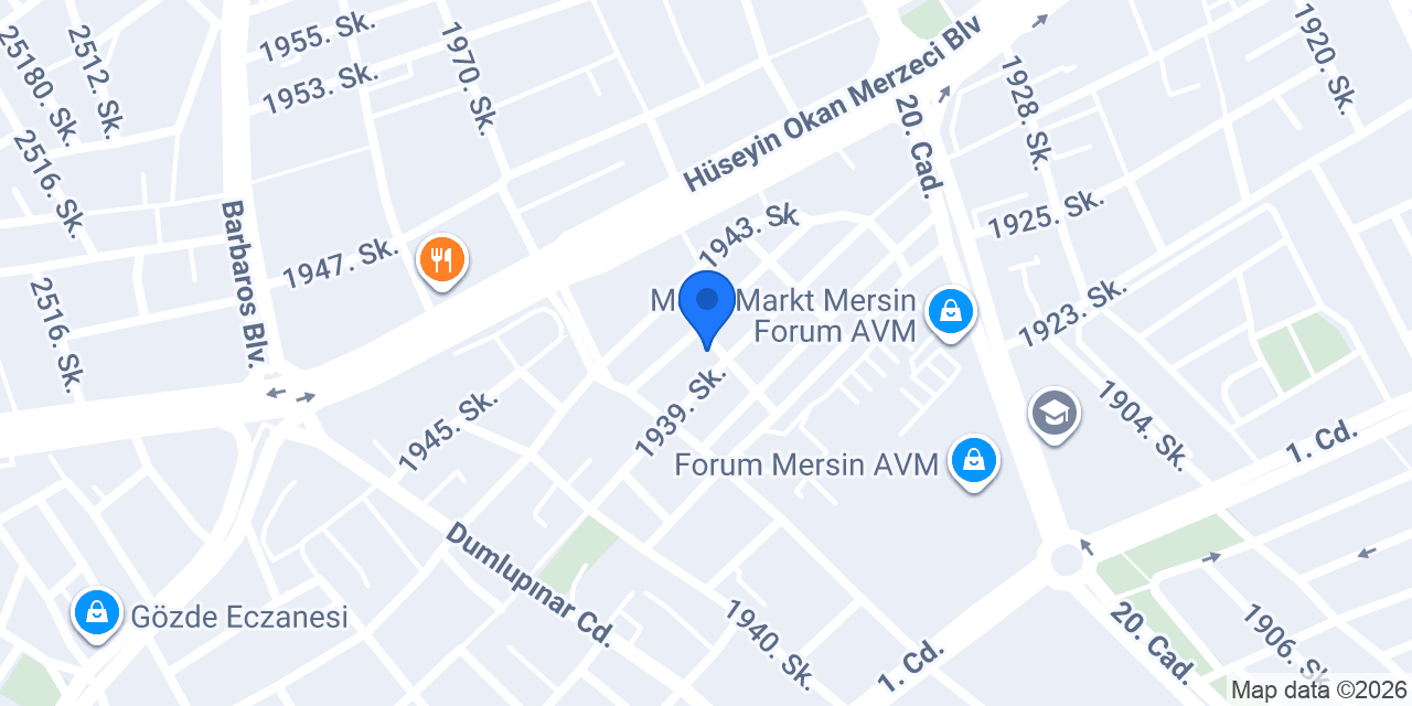 Ortadoğulular Mersin Forum Kurs Merkezi konumu