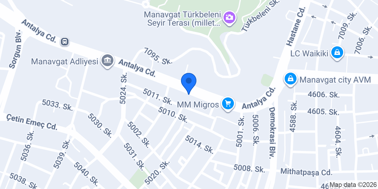 Avukat Devrim Demircioğlu - Manavgat konumu