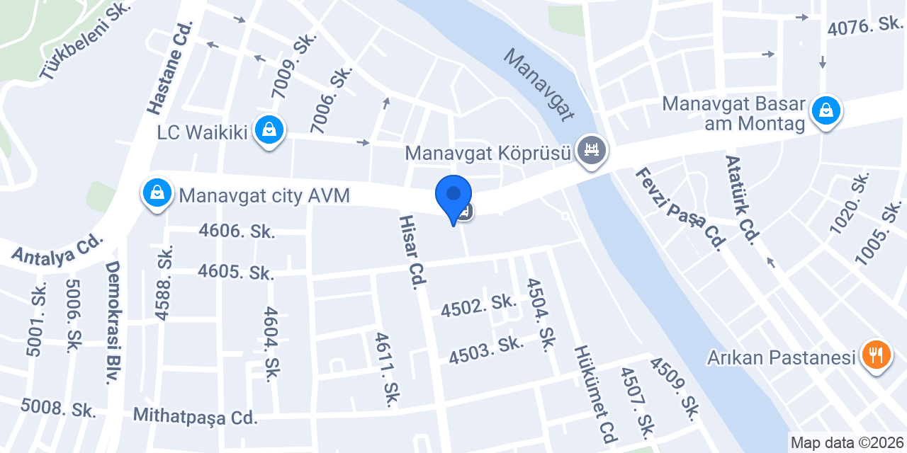 PTT Manavgat Şubesi konumu