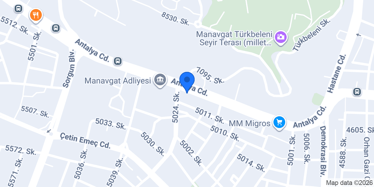 DOĞA OPTİK MANAVGAT konumu