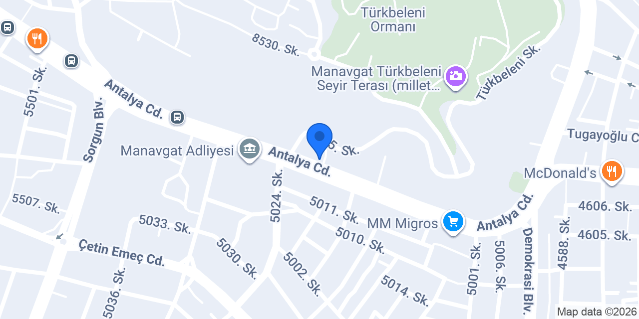 Alfemo Antalya Manavgat konumu