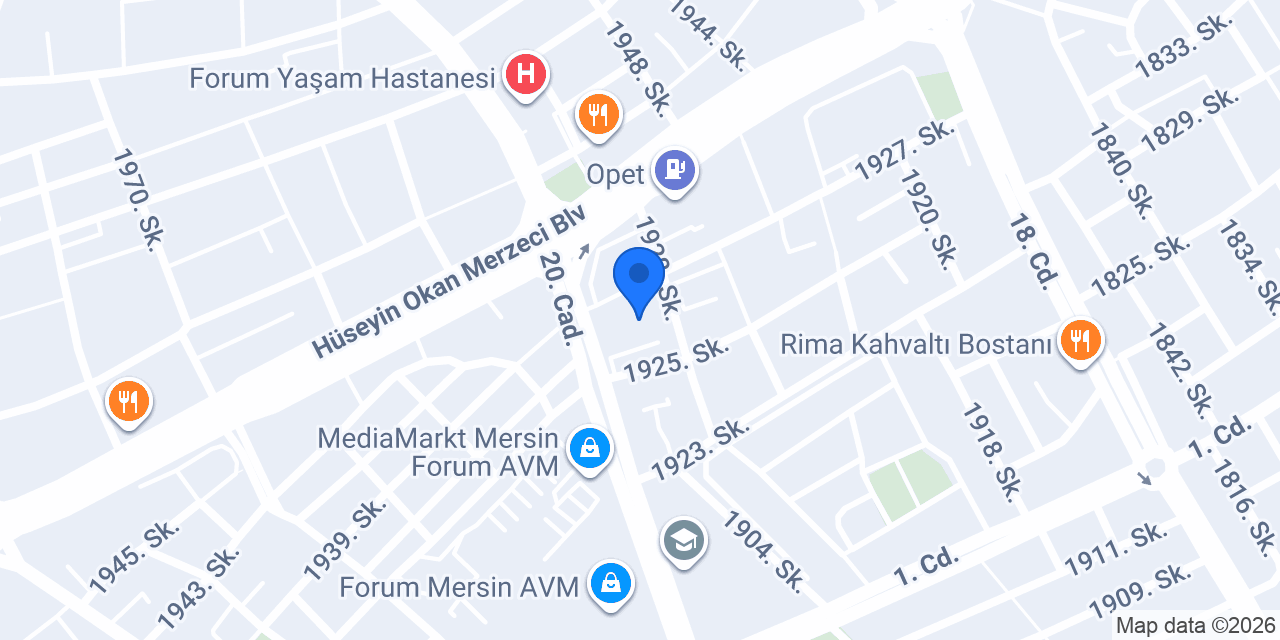 İş Yatırım Mersin Şubesi konumu