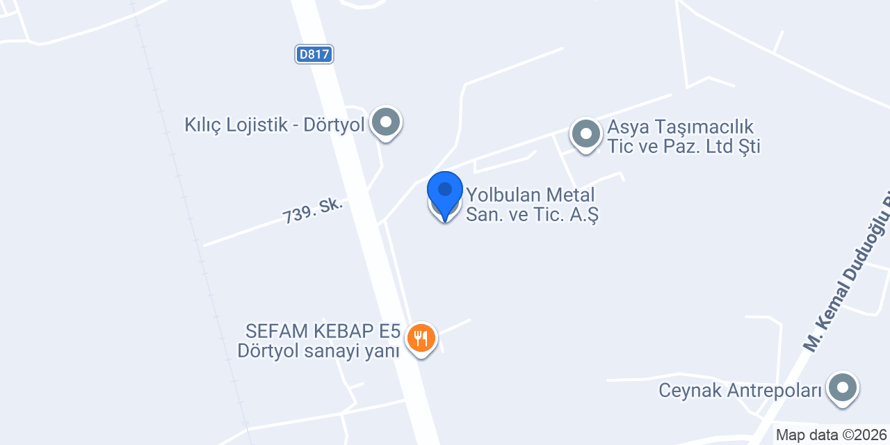 Yolbulan Metal San. ve Tic. A.Ş. konumu