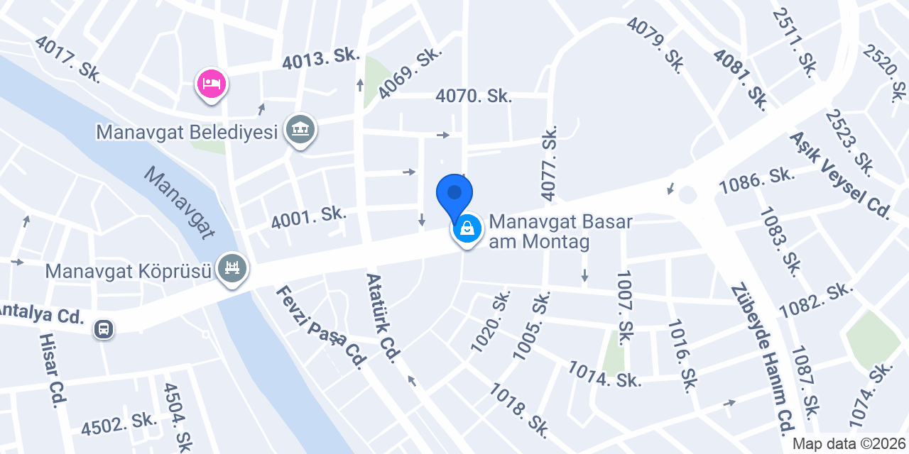 Akdeniz Dondurma Liseler Caddesi konumu