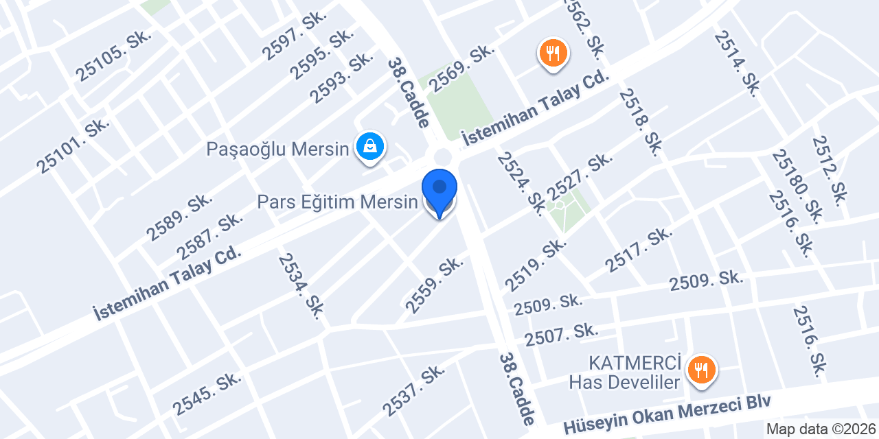 Pars Eğitim Mersin konumu