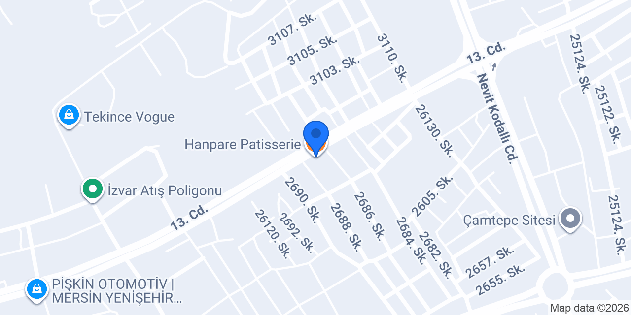 Hanpare Patisserie konumu