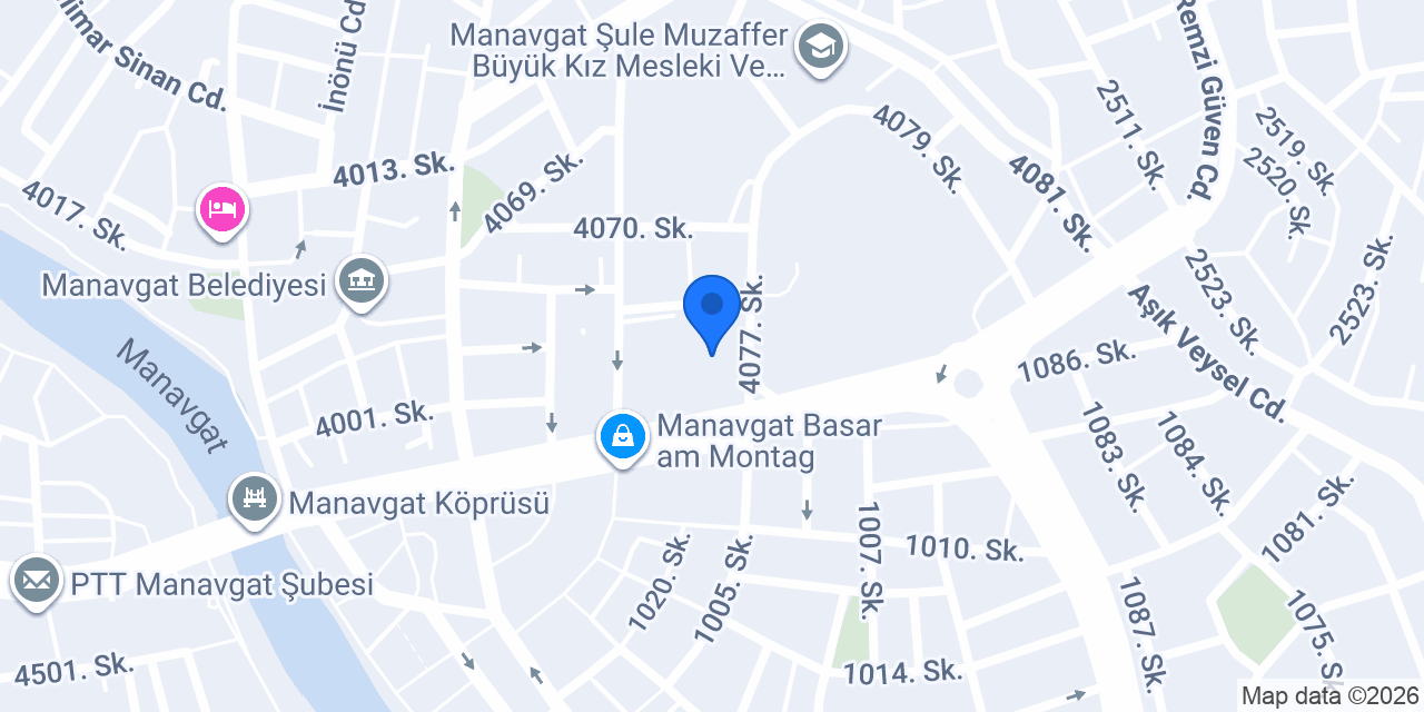 Manavgat Lisesi konumu
