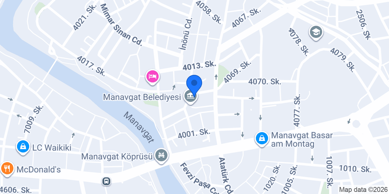 Manavgat Sevimli Sürücü Kursu konumu