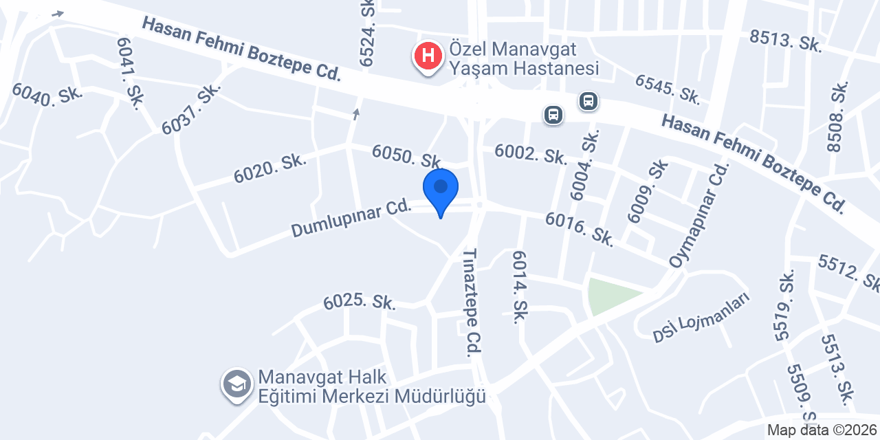 Manavgat İlçe Sağlık Müdürlüğü konumu