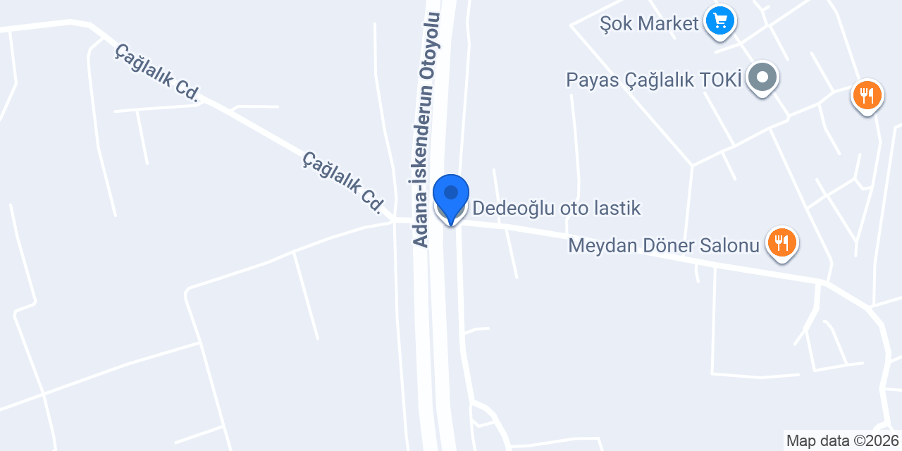 Dedeoğlu oto lastik konumu