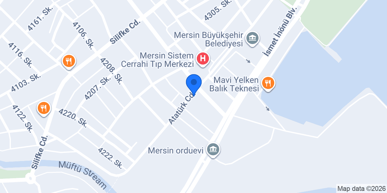 MERSİN ÇUKUROVA DİŞ DEPOSU konumu