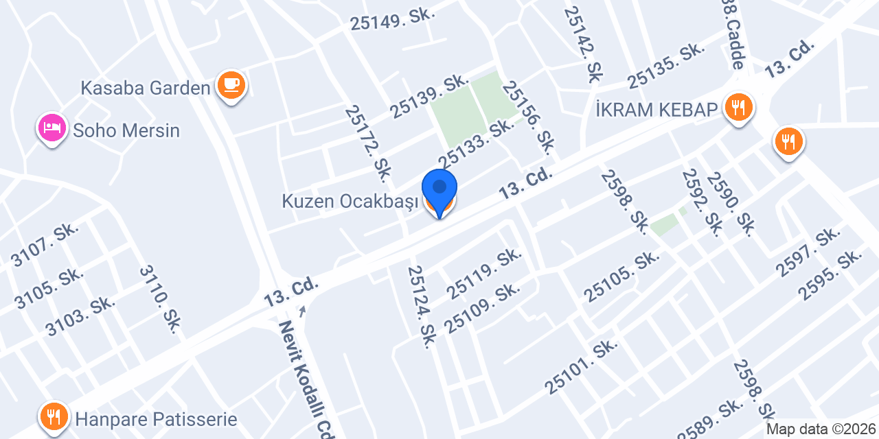 Kuzen Ocakbaşı konumu