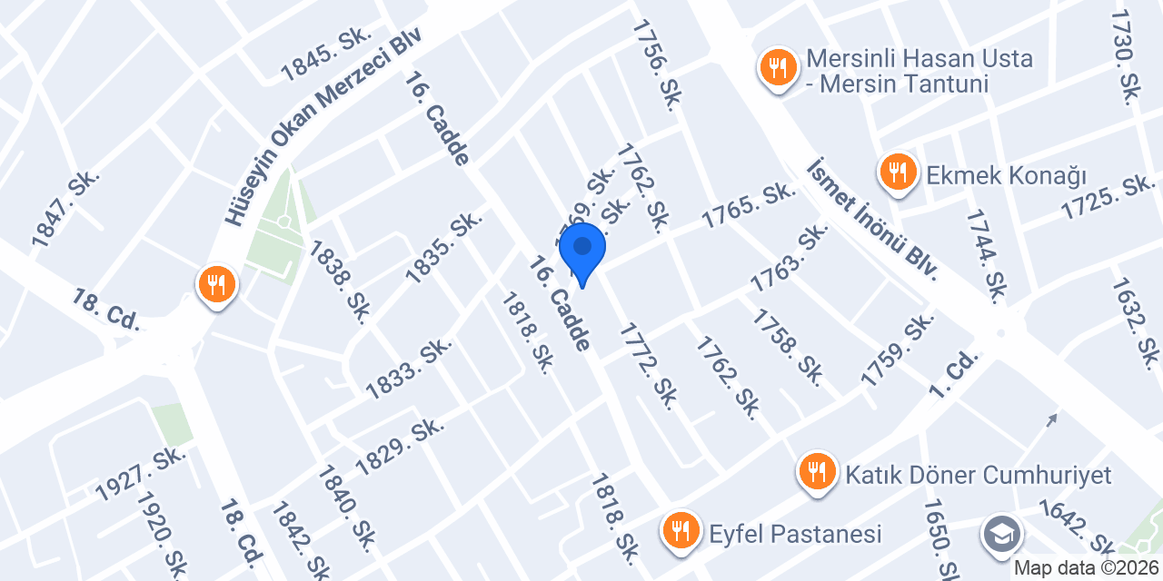 mersin cadde rent a car konumu