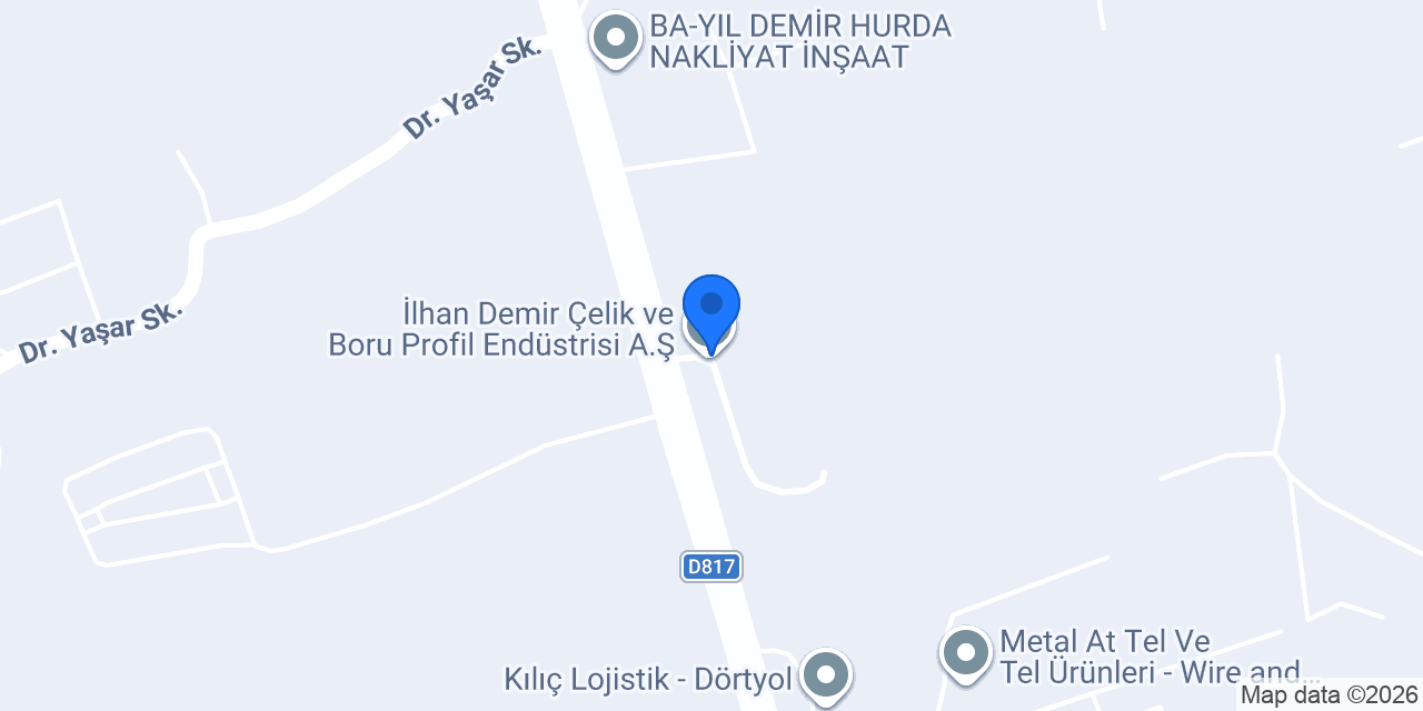 İlhan Demir Çelik ve Boru Profil Endüstrisi A.Ş. konumu