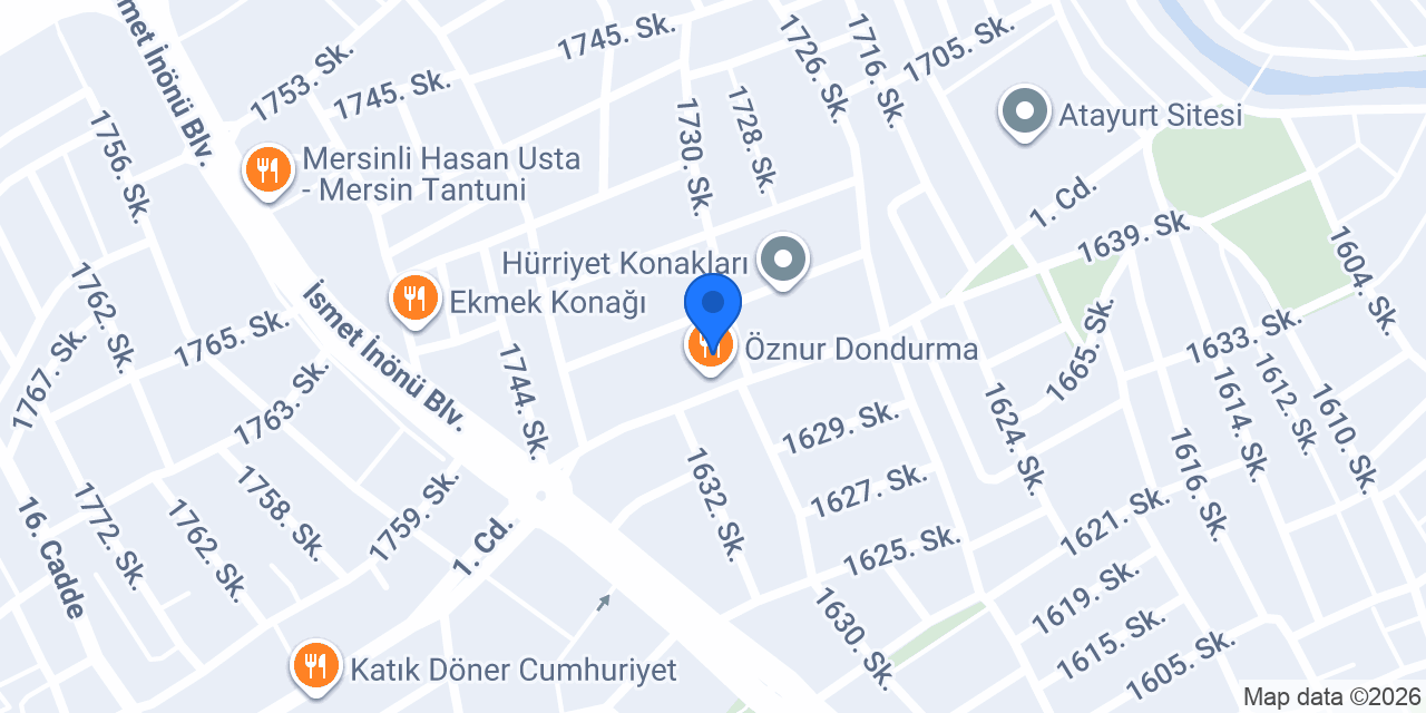 Öznur Dondurma konumu