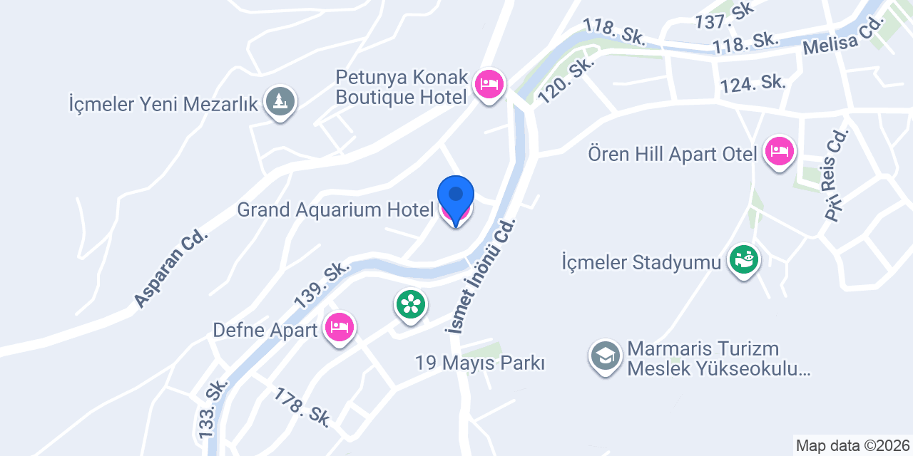 Grand Aquarium Hotel konumu