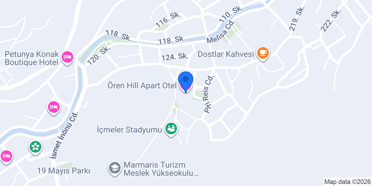 Ören Hill Apart Otel konumu