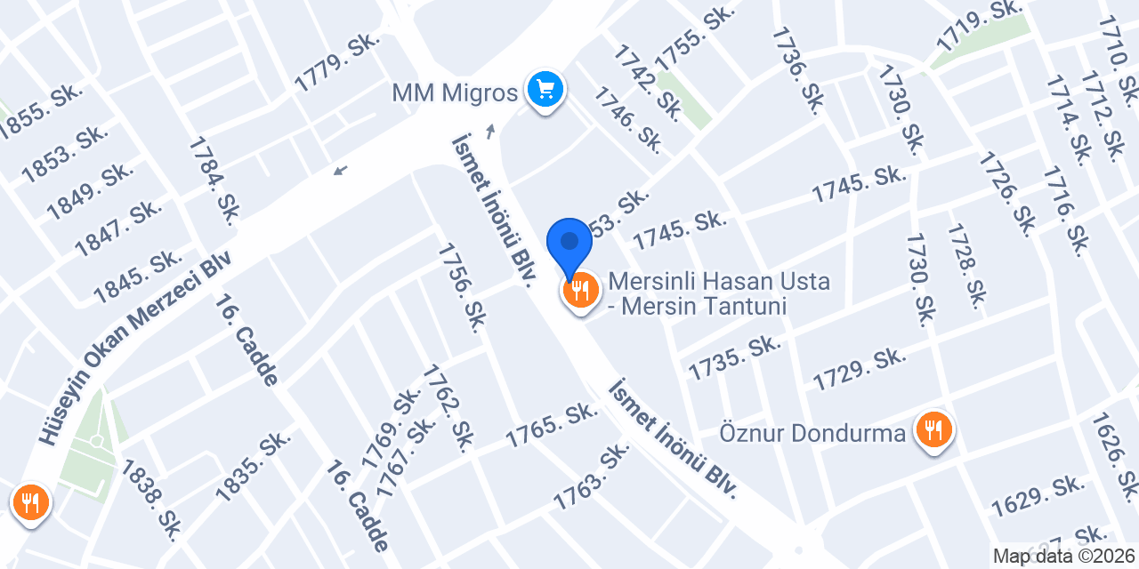 Dondurmacım Mersin konumu
