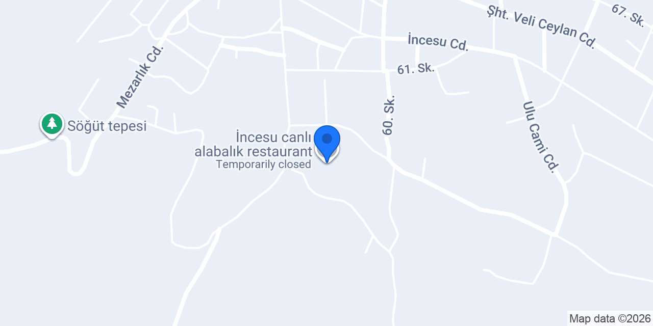 İncesu canlı alabalık restaurant konumu