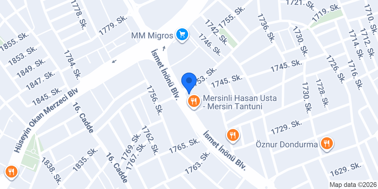 Zeki Usta Kebap Mersin Şubesi konumu