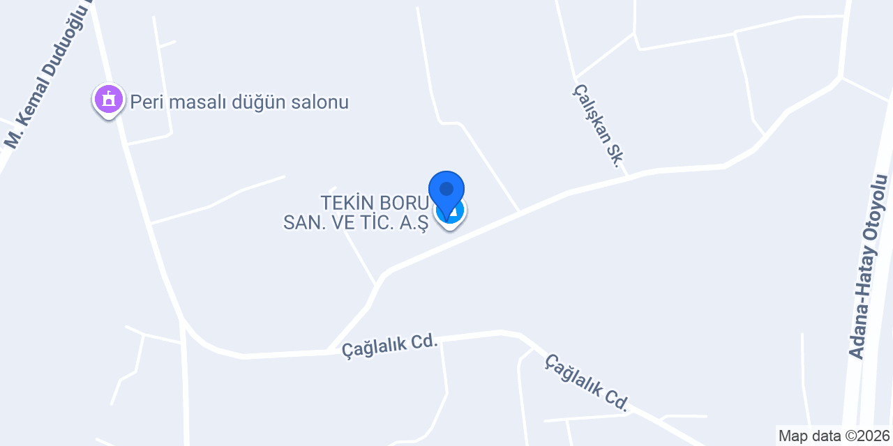 TEKİN BORU SAN. VE TİC. A.Ş. konumu