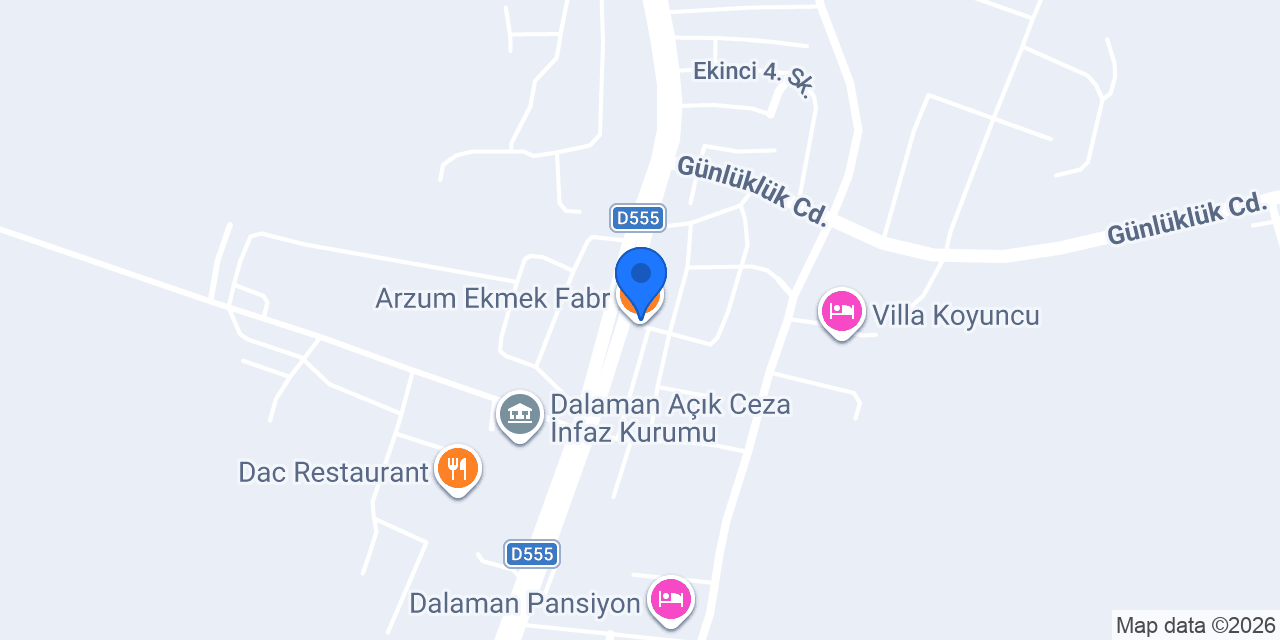 Arzum Ekmek Fabr. konumu