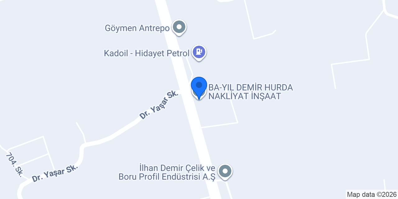 BA-YIL DEMİR HURDA NAKLİYAT İNŞAAT konumu