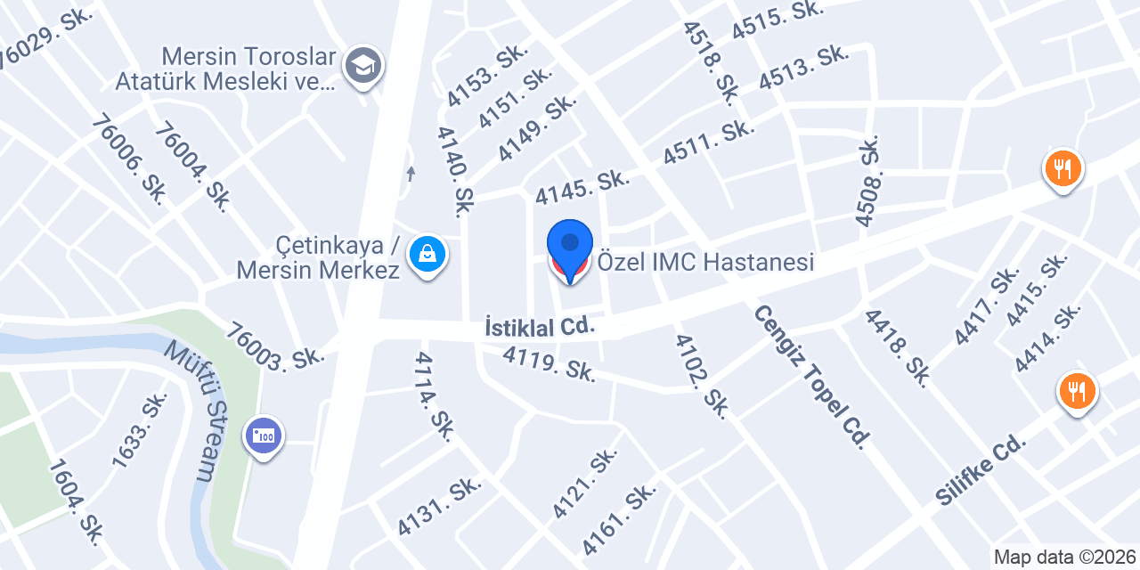 Özel IMC Hastanesi konumu