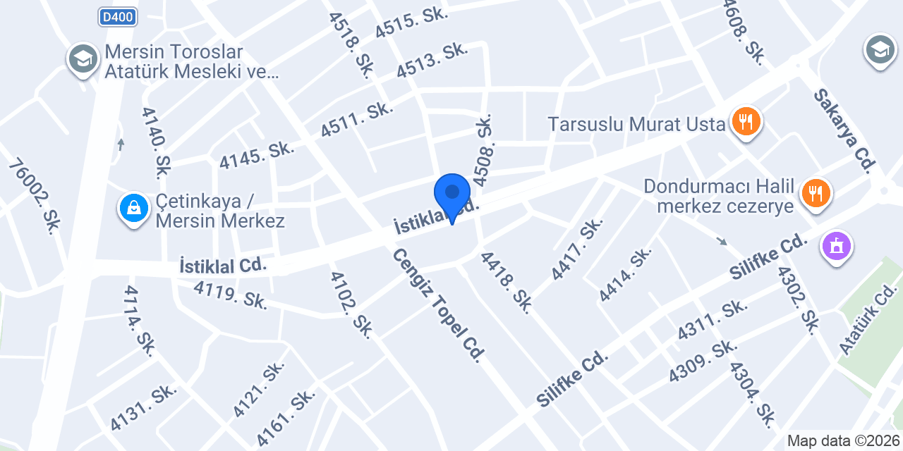 Mersin 8.Noterliği konumu