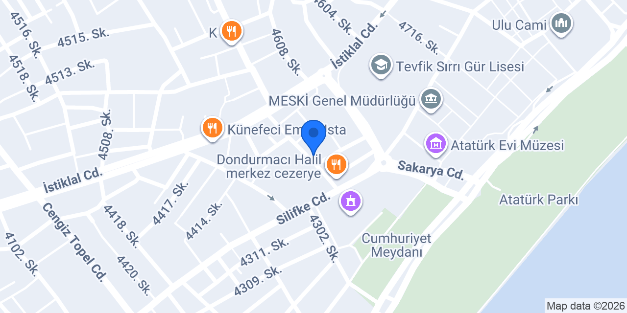 Mersin Mert Çiçekçilik konumu