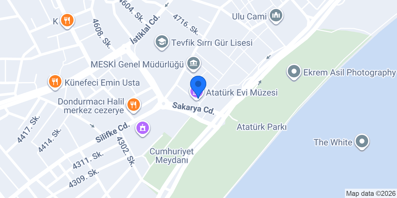 Atatürk Evi Müzesi konumu