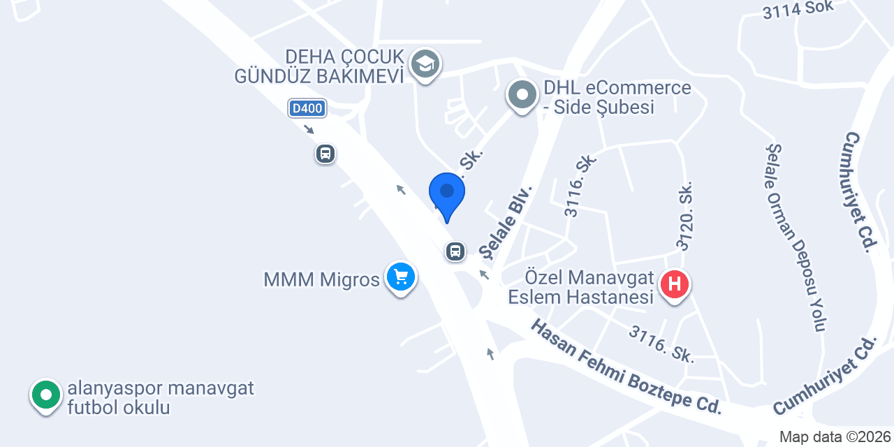 Teksin Unlu Mamüller & Cafe konumu