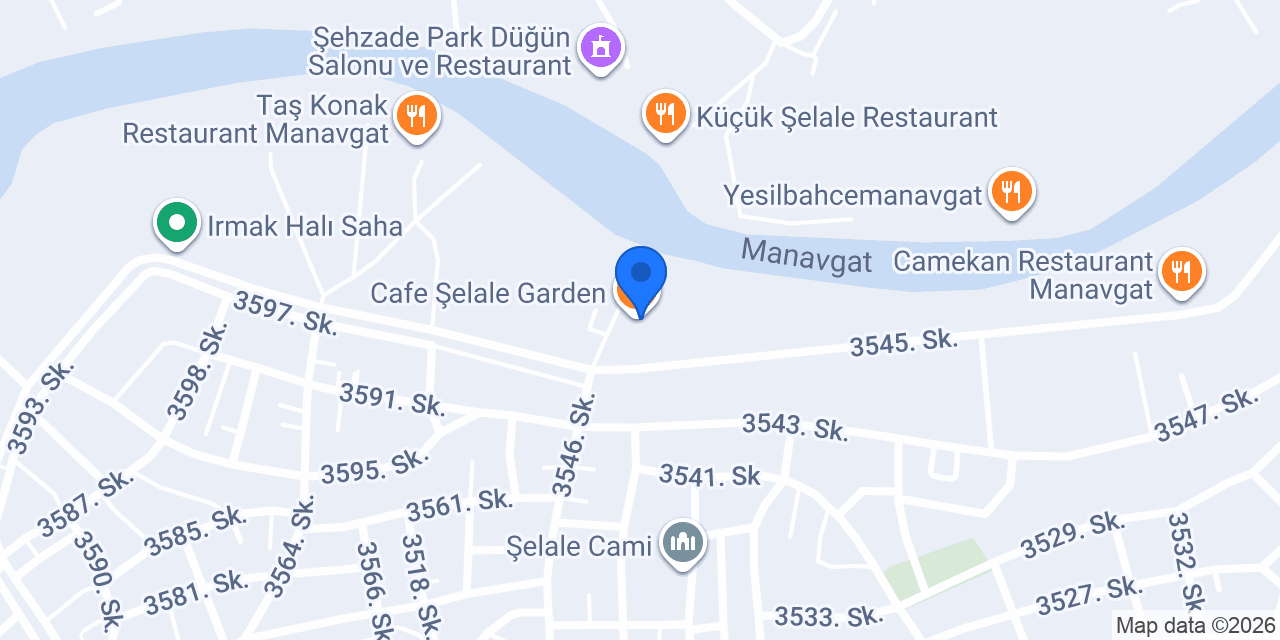 Cafe Şelale Garden konumu