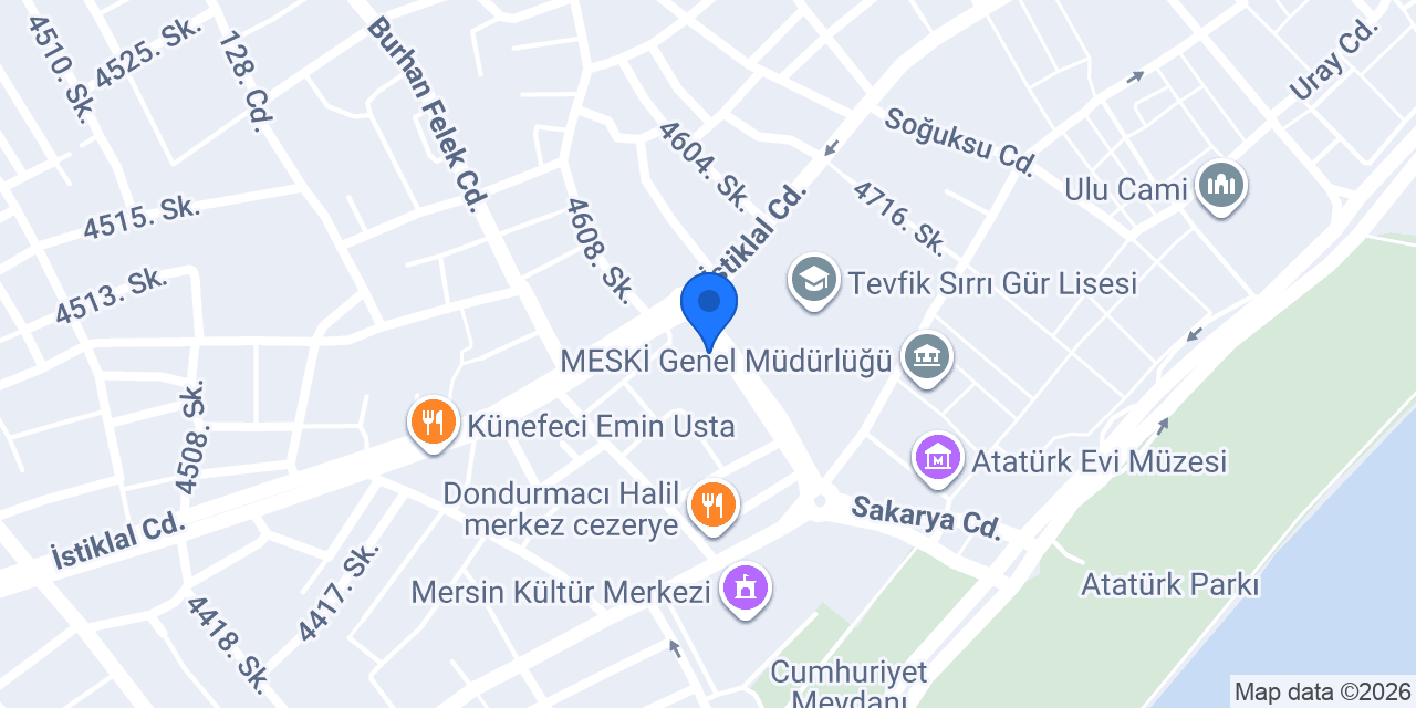 Turyap Mersin Temsilciliği konumu
