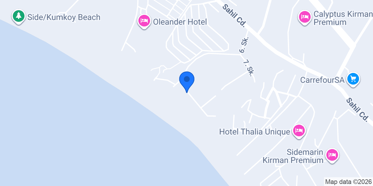 Blue Heaven Beach Apart Hote konumu