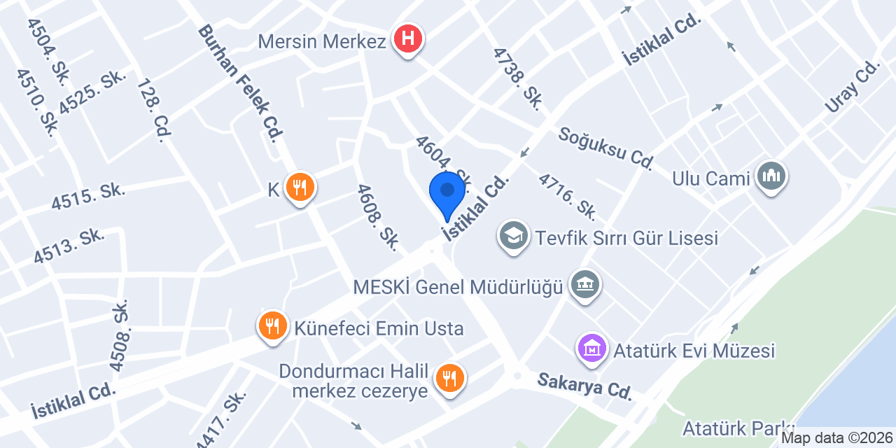 MERSİN konumu