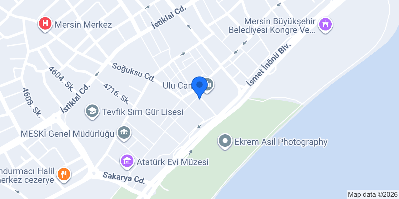 Akbank Mersin Şubesi konumu