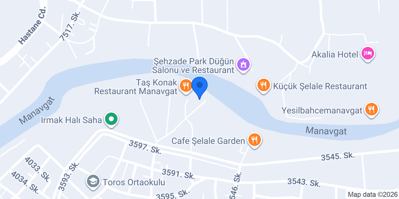 Çınar Restoran konumu
